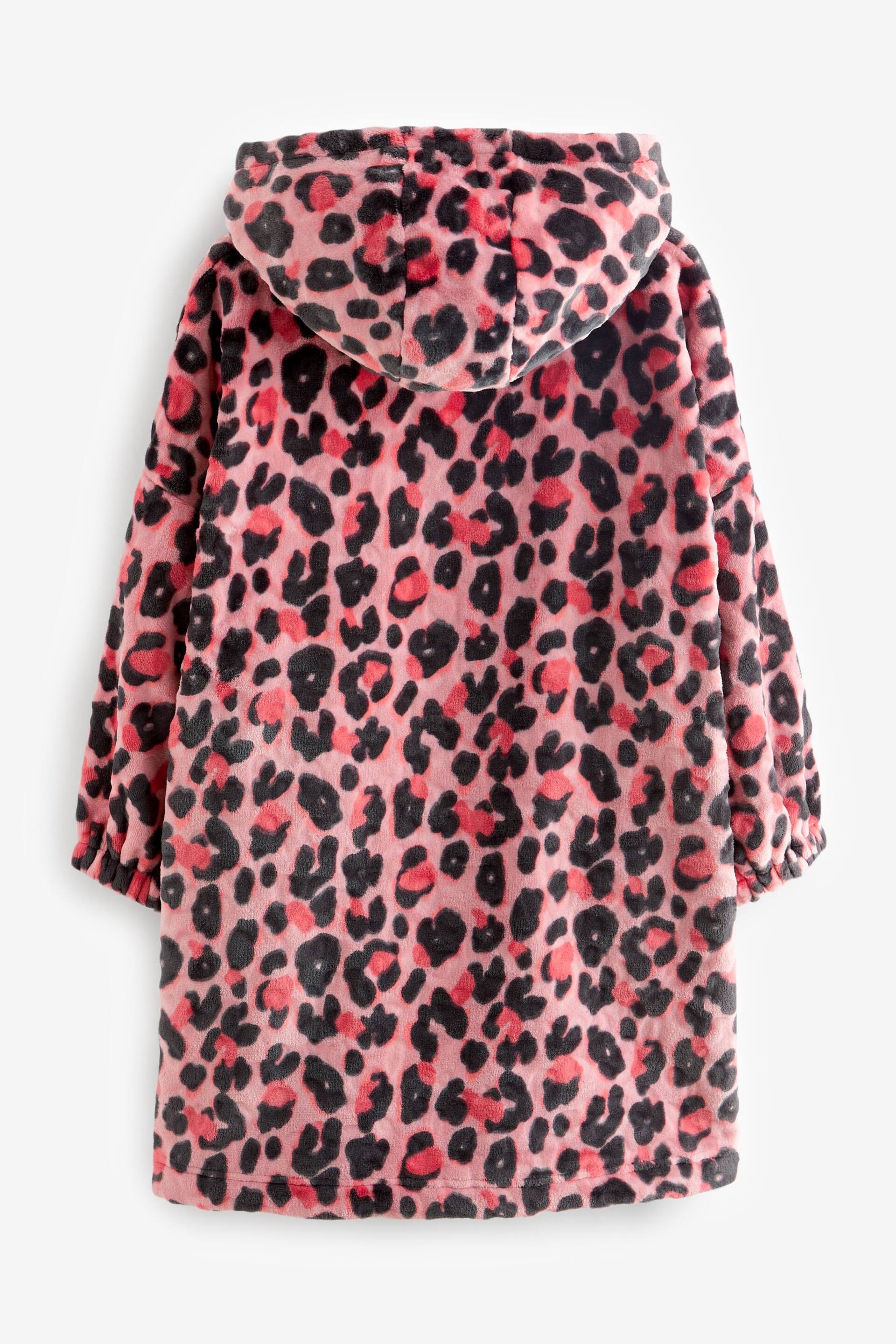 Pink Animal Print Hooded Blanket (3-16yrs) - Image 5 of 6