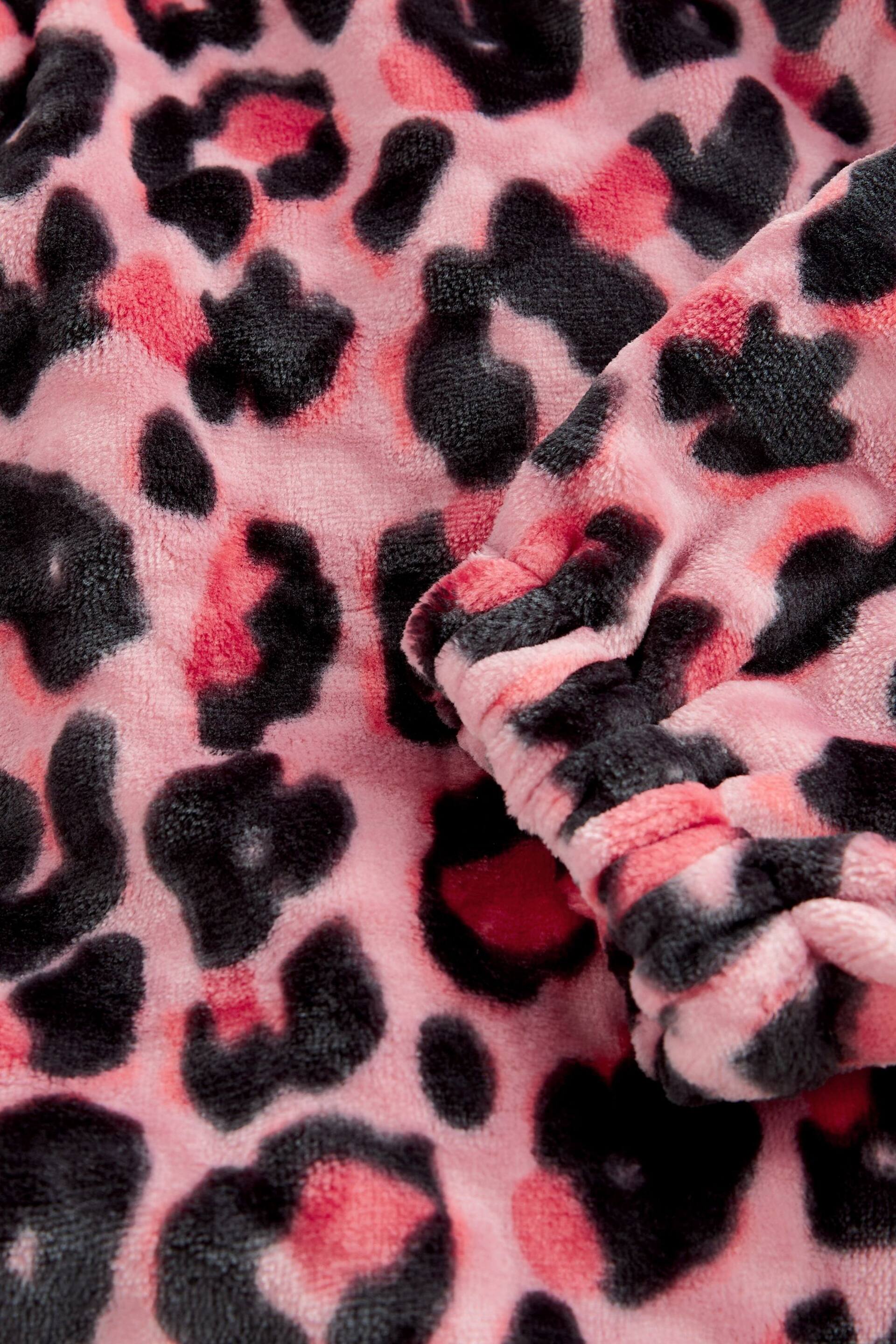 Pink Animal Print Hooded Blanket (3-16yrs) - Image 6 of 6