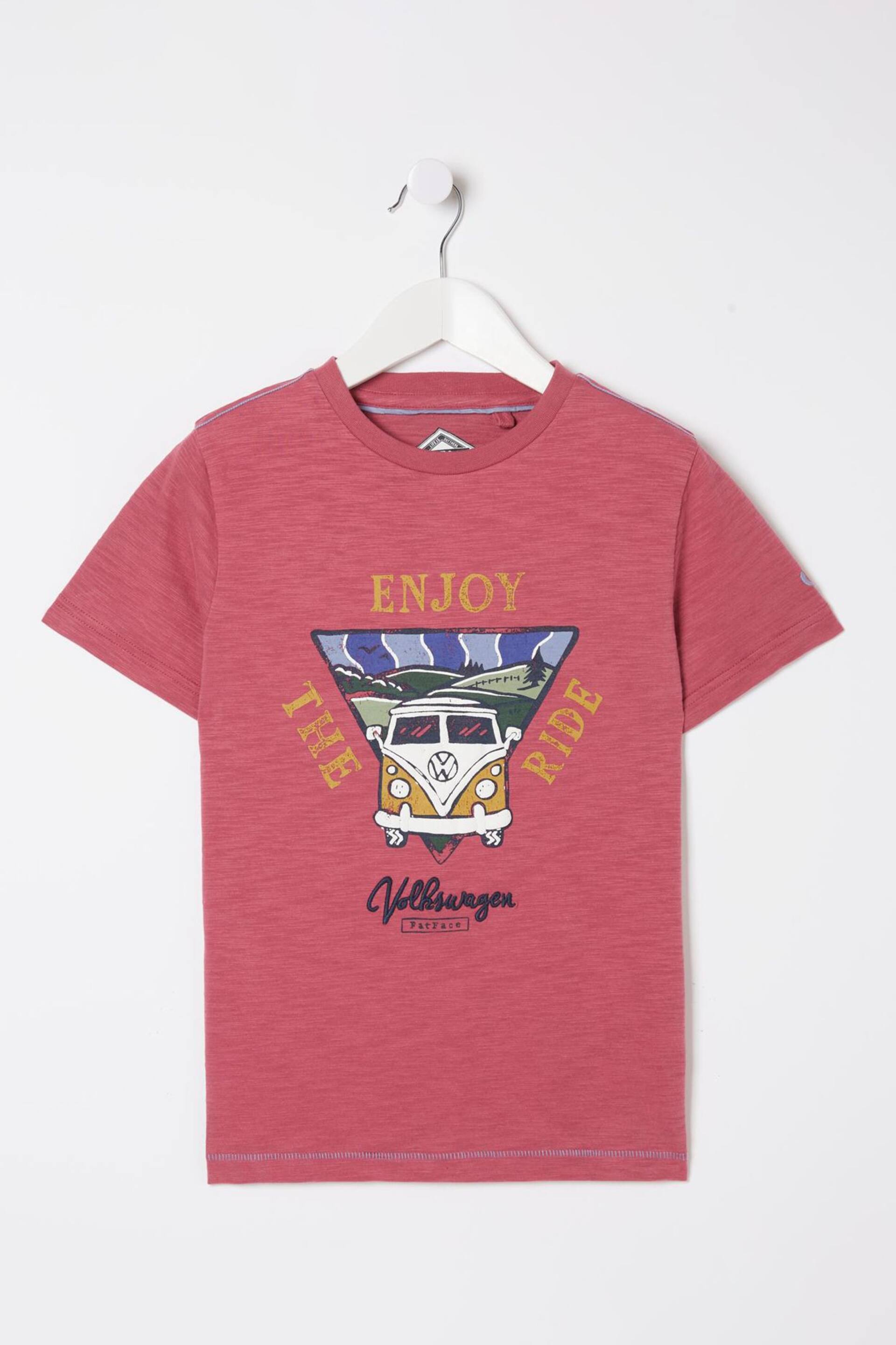 FatFace Pink VW Graphic Jersey T-Shirt - Image 1 of 1