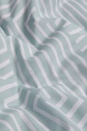Sage Green Geometric Duvet Cover and Pillowcase Set - Image 6 of 6