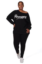 Pineapple Black Oversized Monster Sweatshirt - Image 2 of 5