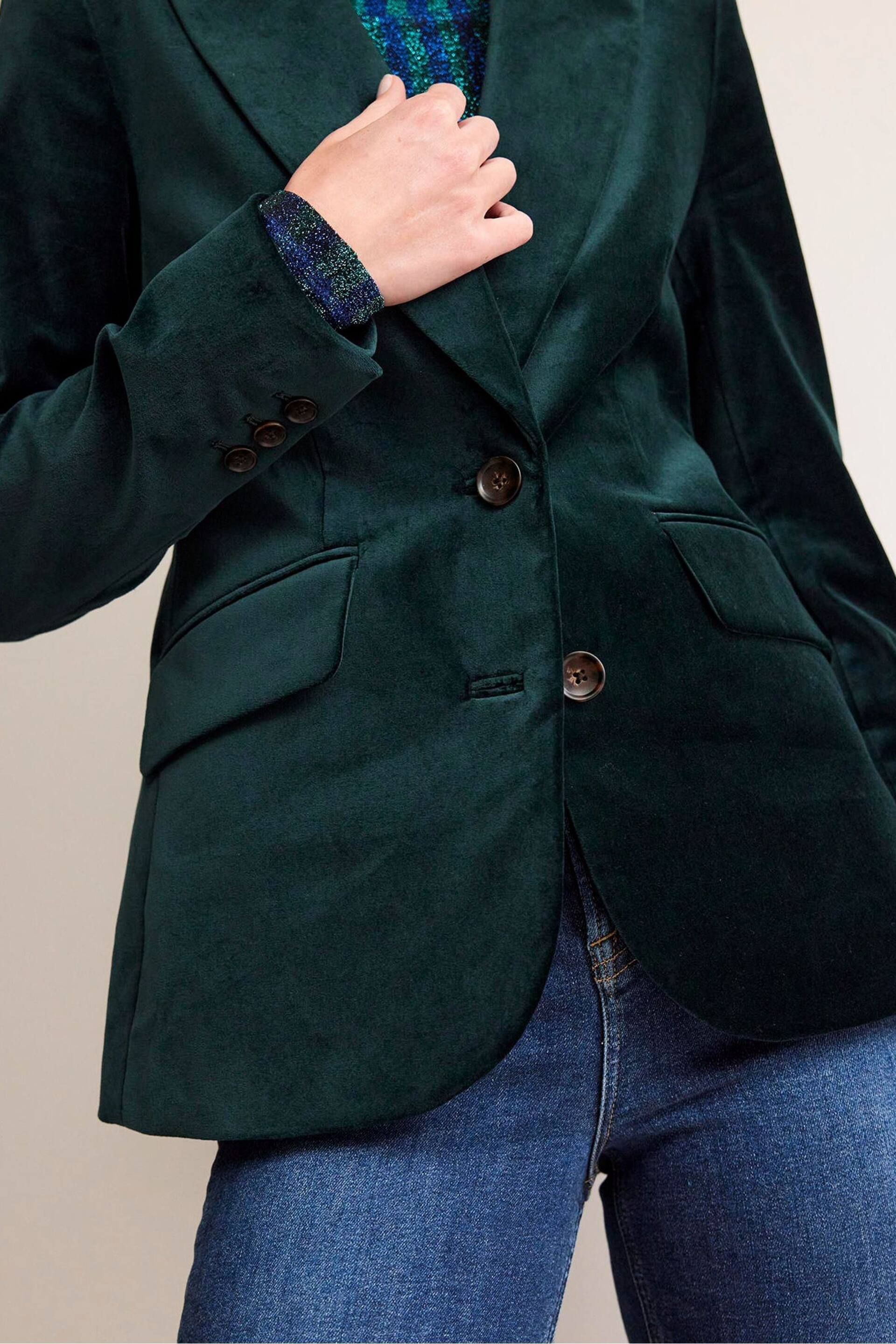 Boden Dark Green The Marylebone Jersey Blazer - Image 3 of 7