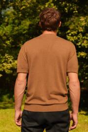 Brown Knitted Regular Fit T-Shirt - Image 3 of 5