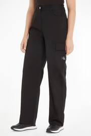 Calvin Klein Jeans High Rise Straight Twill Trousers - Image 1 of 6