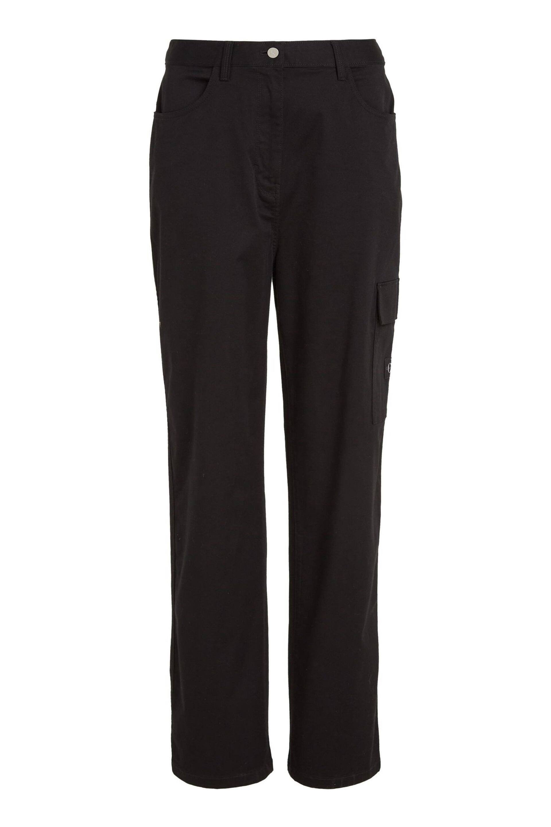 Calvin Klein Jeans High Rise Straight Twill Trousers - Image 4 of 6