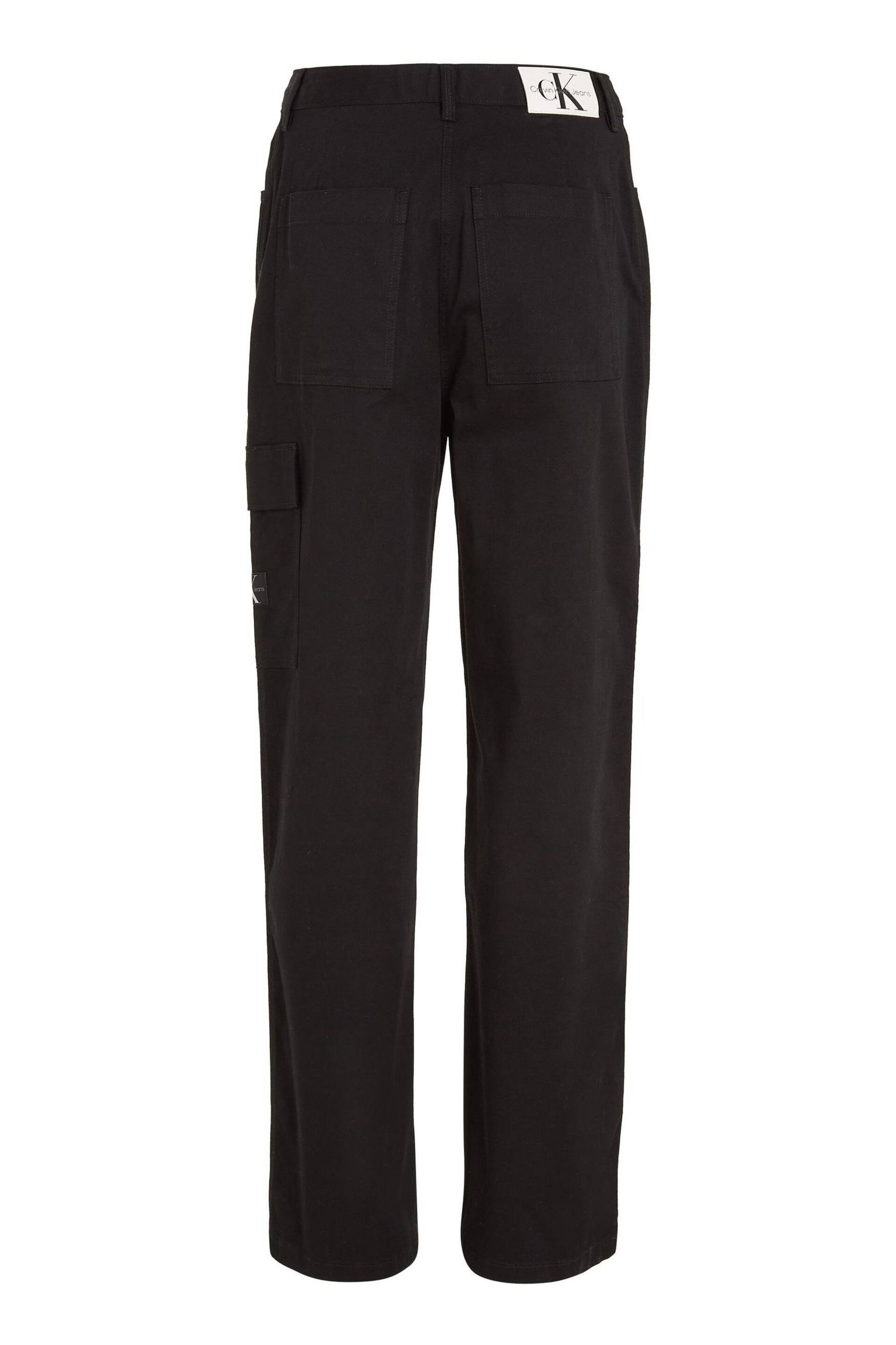 Calvin Klein Jeans High Rise Straight Twill Trousers - Image 5 of 6