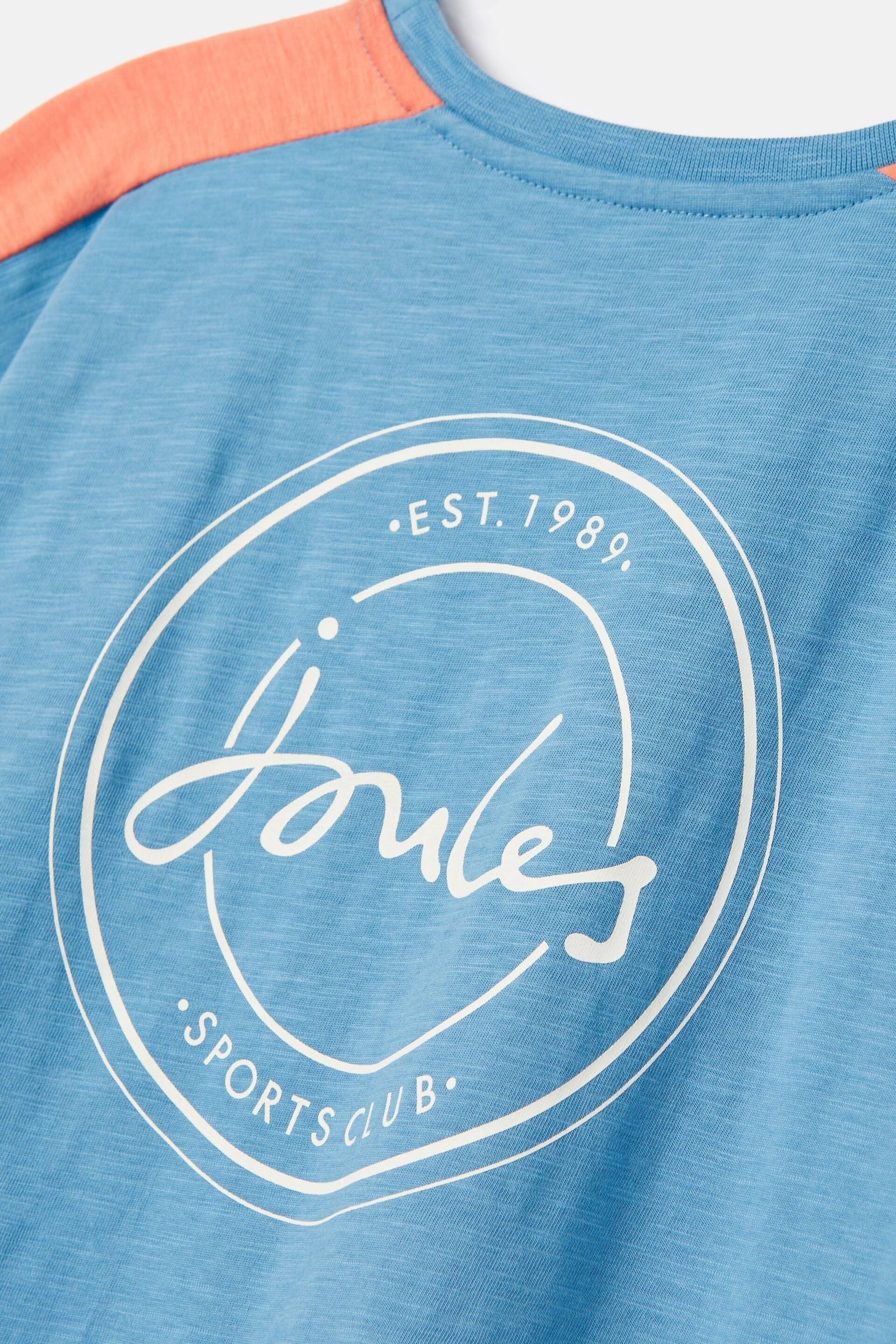 Joules Betty Blue Colour Block Short Sleeve T-Shirt - Image 3 of 5