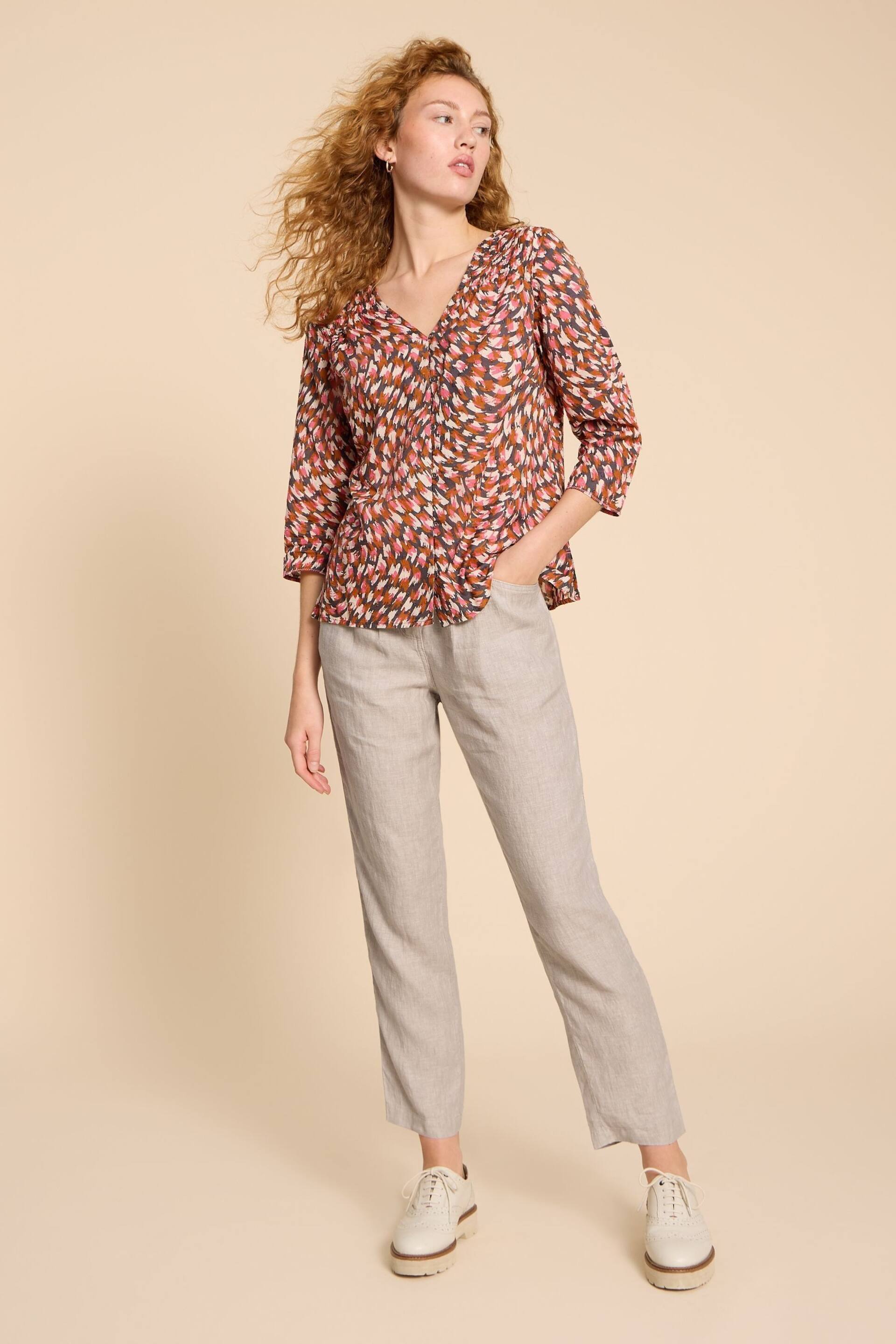 White Stuff Natural Rowena Linen Trousers - Image 3 of 7