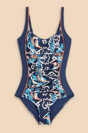 White Stuff Blue Splash Tummy Control Swimsuit - Image 5 of 7