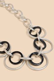 White Stuff Silver Tone Yara Circular Link Necklace - Image 2 of 2