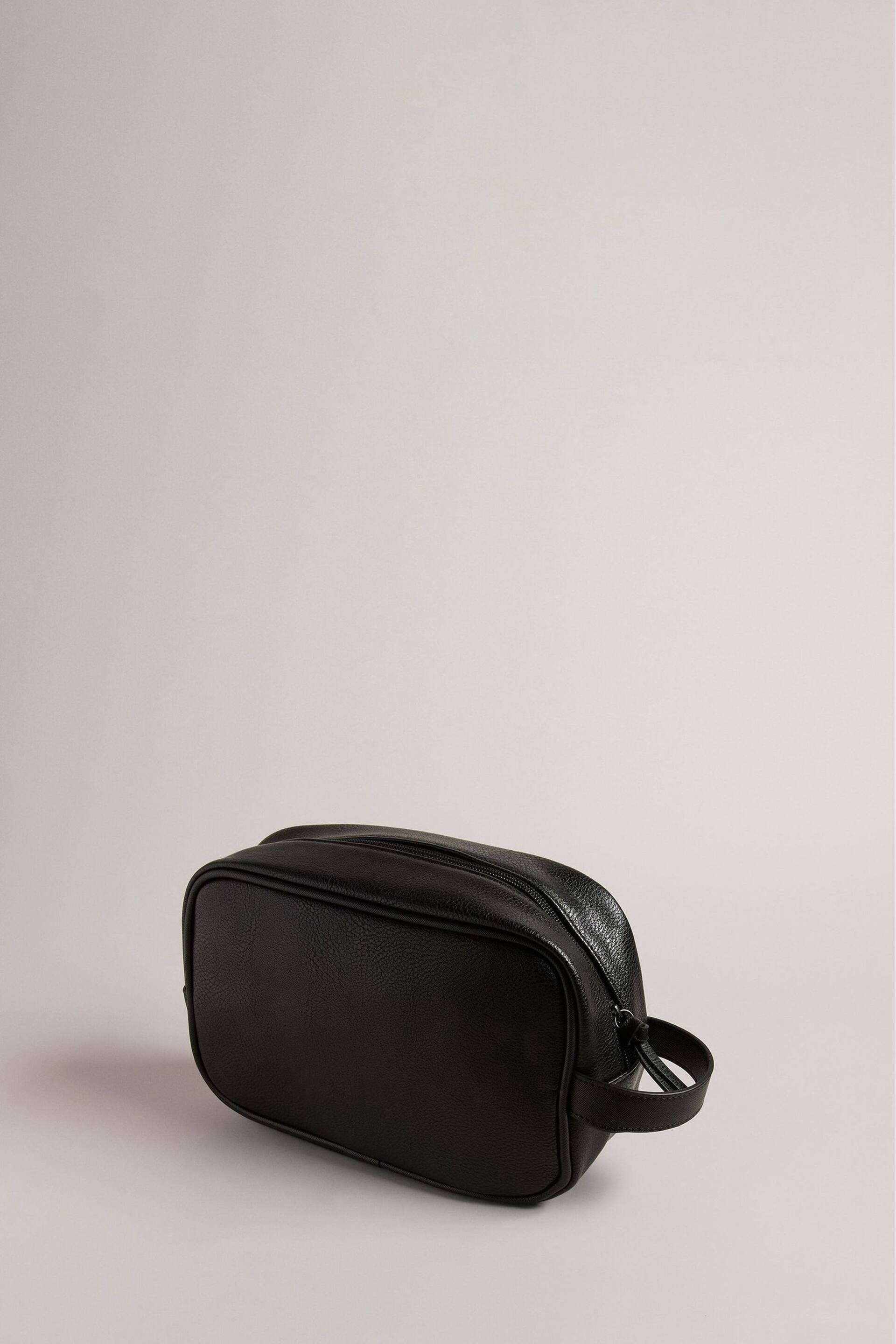 Ted Baker Black Evens Striped PU Washbag - Image 2 of 4