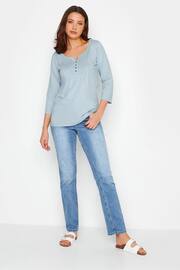 Long Tall Sally Blue Henley Top - Image 2 of 4