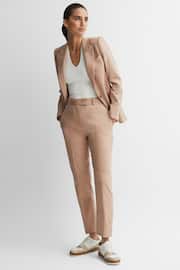 Reiss Camel Marlie Slim Fit Wool Blend Suit Trousers - Image 1 of 4