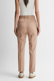 Reiss Camel Marlie Slim Fit Wool Blend Suit Trousers - Image 4 of 4