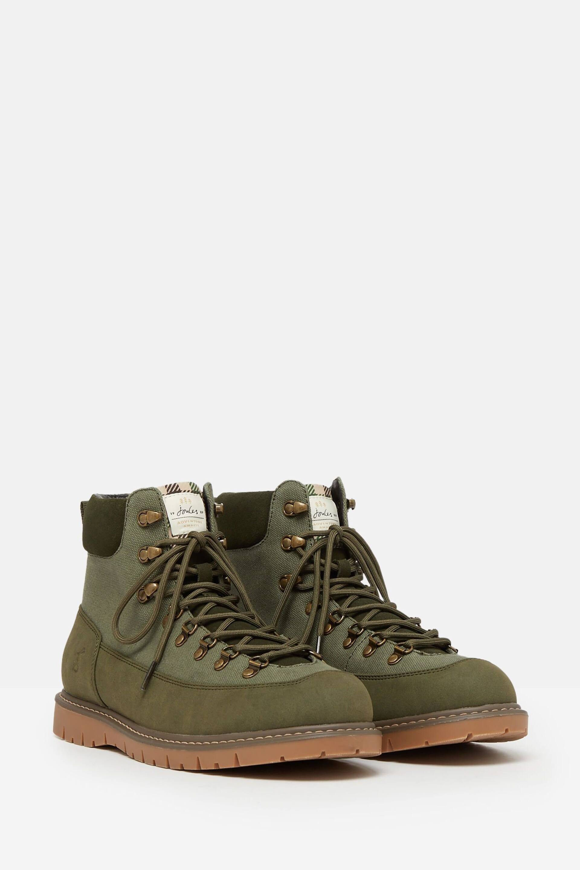 Joules Chester Khaki Green Lace Up Boots - Image 2 of 6