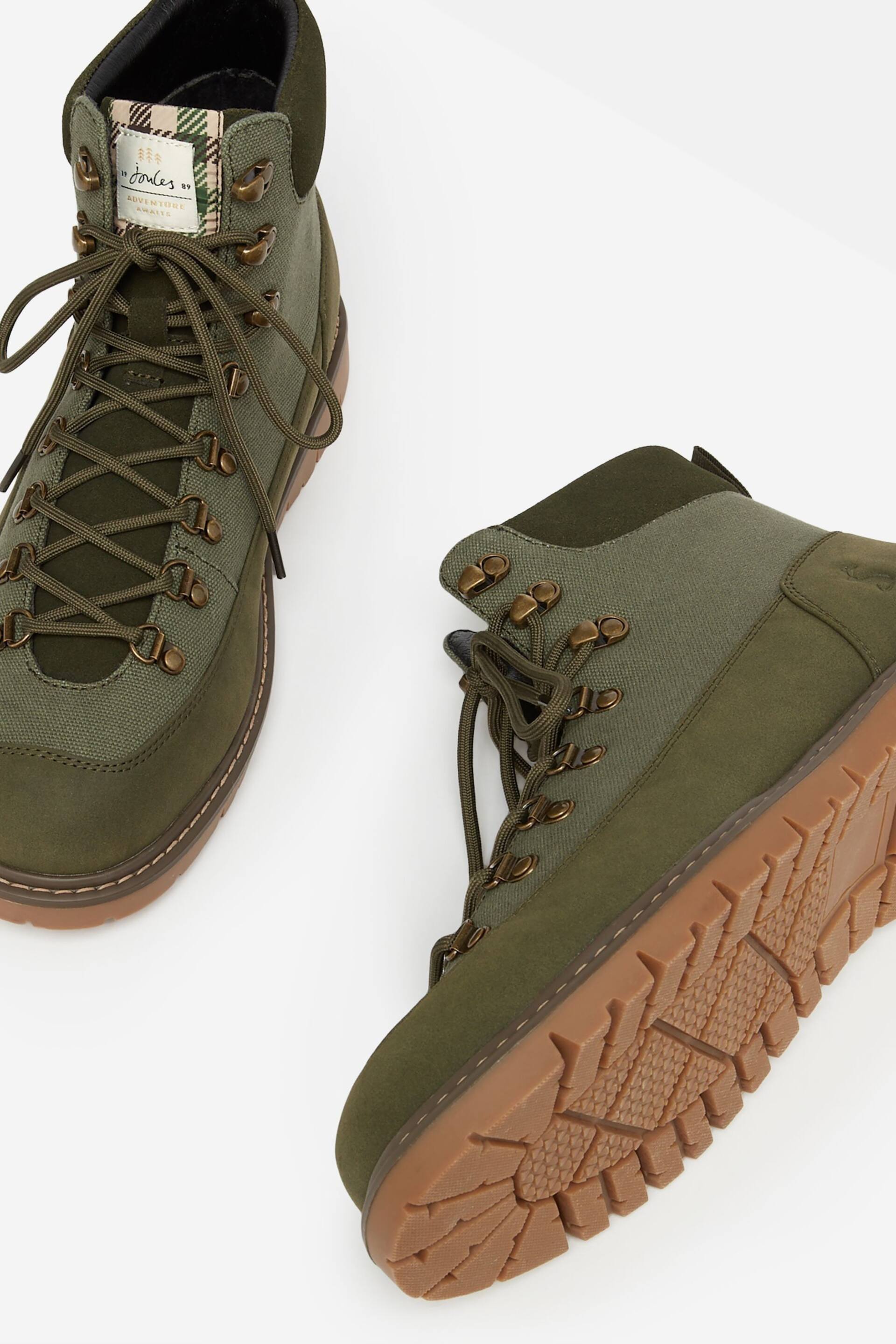 Joules Chester Khaki Green Lace Up Boots - Image 4 of 6