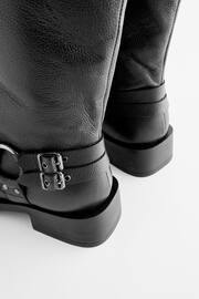 Black Forever Comfort® Gaucho Biker Midi Boots - Image 4 of 5