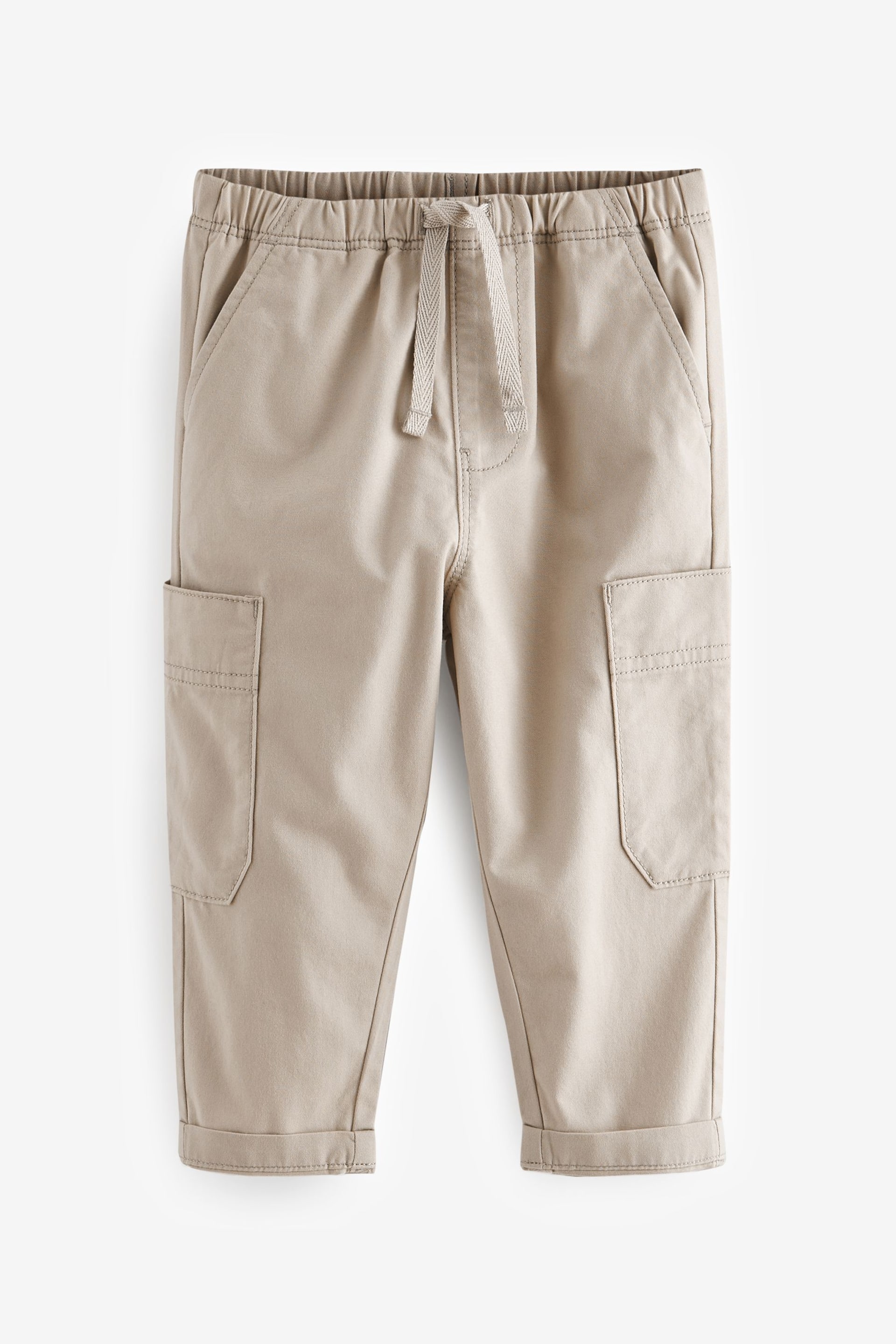 Neutral Cream Side Pocket Pull-On Trousers (3mths-7yrs) - Image 1 of 3