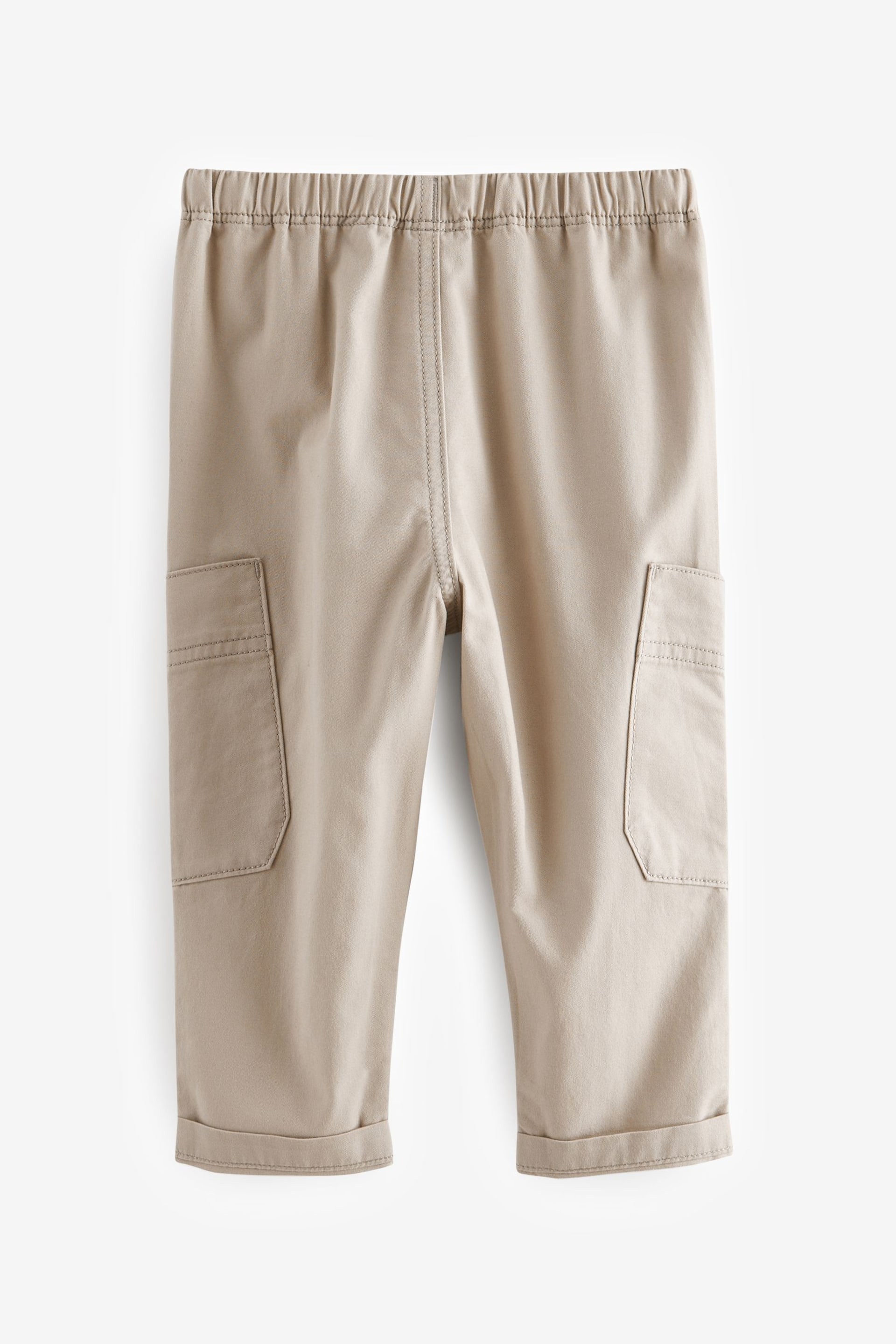 Neutral Cream Side Pocket Pull-On Trousers (3mths-7yrs) - Image 2 of 3