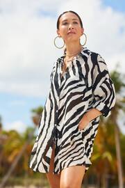 Myleene Klass Zebra Beach Shirt Cover-Up - Image 7 of 11