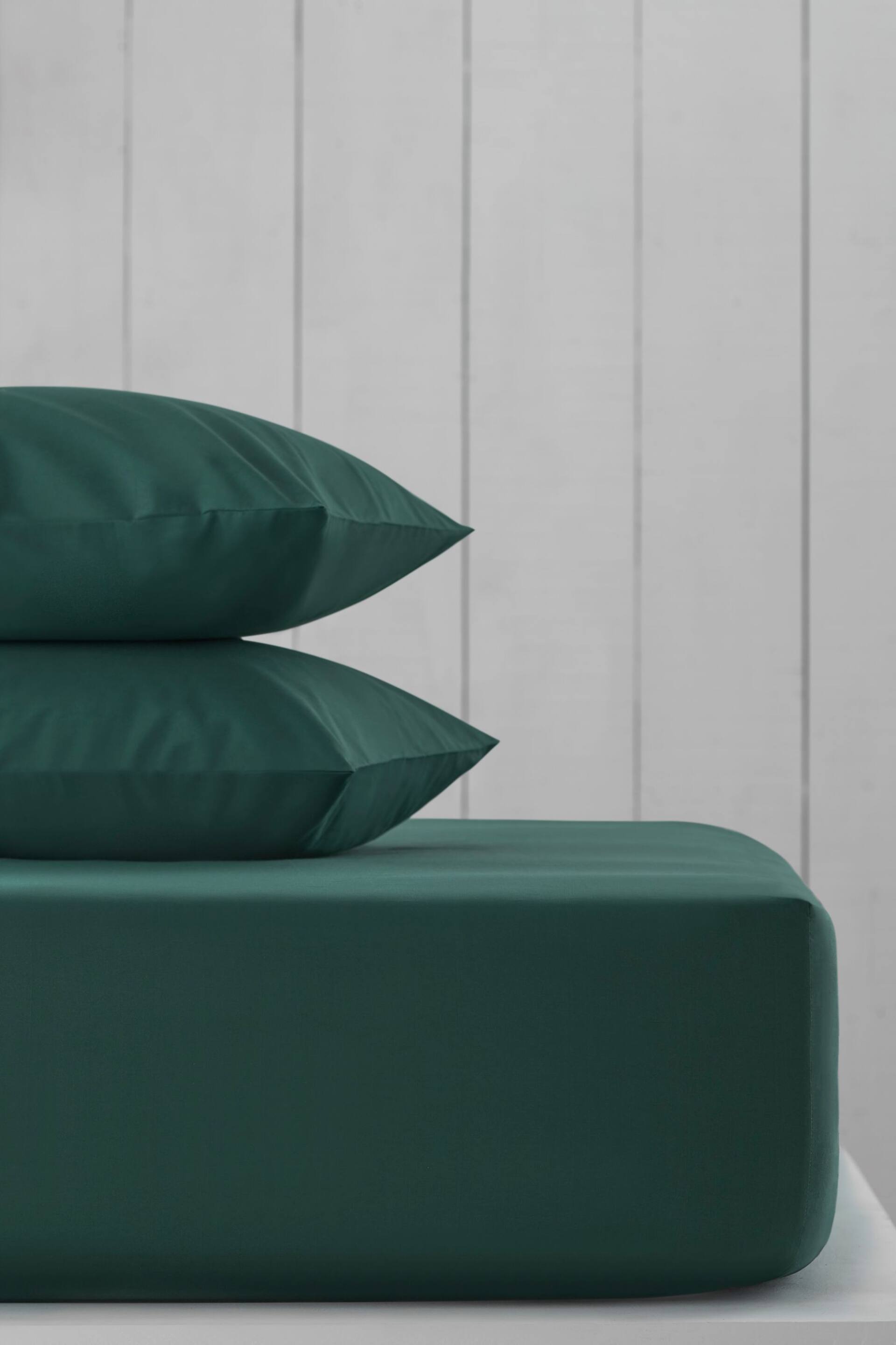 Green Dark Cotton Rich Deep Fitted Sheet - Image 1 of 2