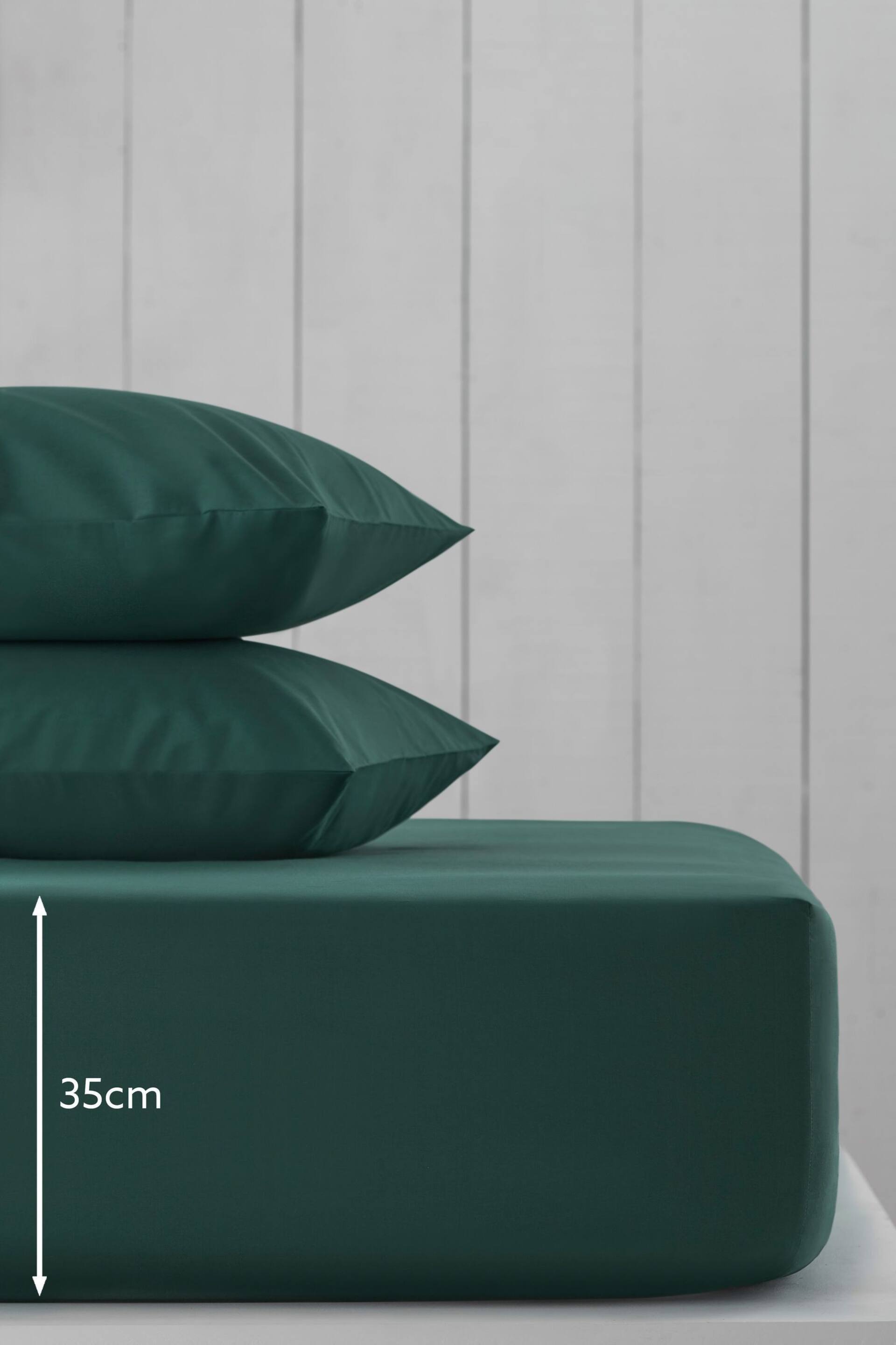 Green Dark Cotton Rich Deep Fitted Sheet - Image 2 of 2