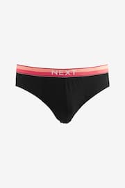 Black Bright Waistband 10 pack Cotton Rich Briefs - Image 10 of 13