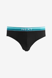 Black Bright Waistband 10 pack Cotton Rich Briefs - Image 2 of 13