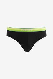 Black Bright Waistband 10 pack Cotton Rich Briefs - Image 8 of 13