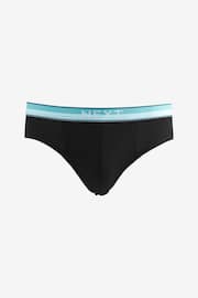 Black Bright Waistband 10 pack Cotton Rich Briefs - Image 9 of 13