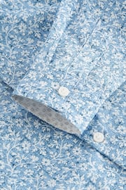 Blue Long Sleeve Floral Print Shirt (3-16yrs) - Image 5 of 5