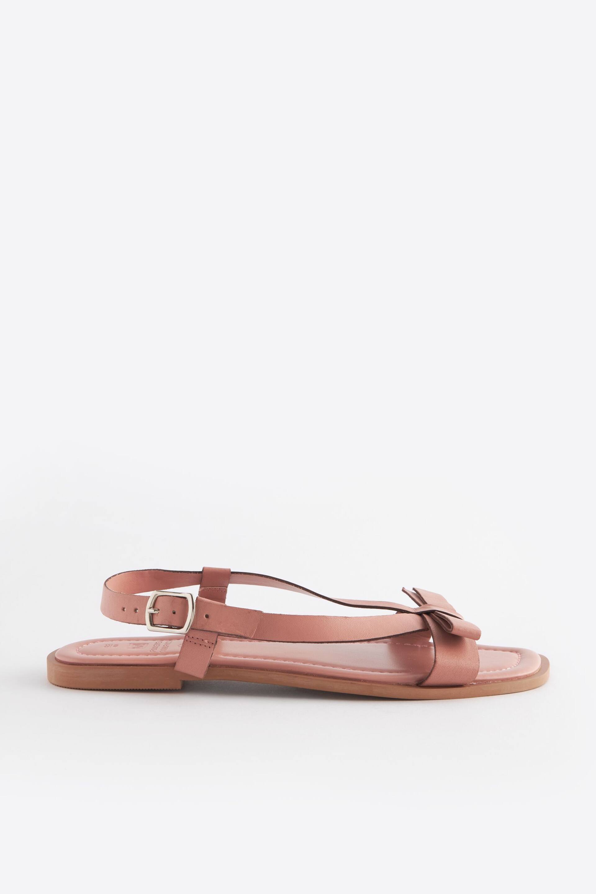 Nude Regular/Wide Fit Forever Comfort ® Leather Bow Sandals - Image 3 of 7