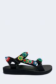 Arizona Love Black Trekky Multi Pearl Sandals - Image 2 of 2