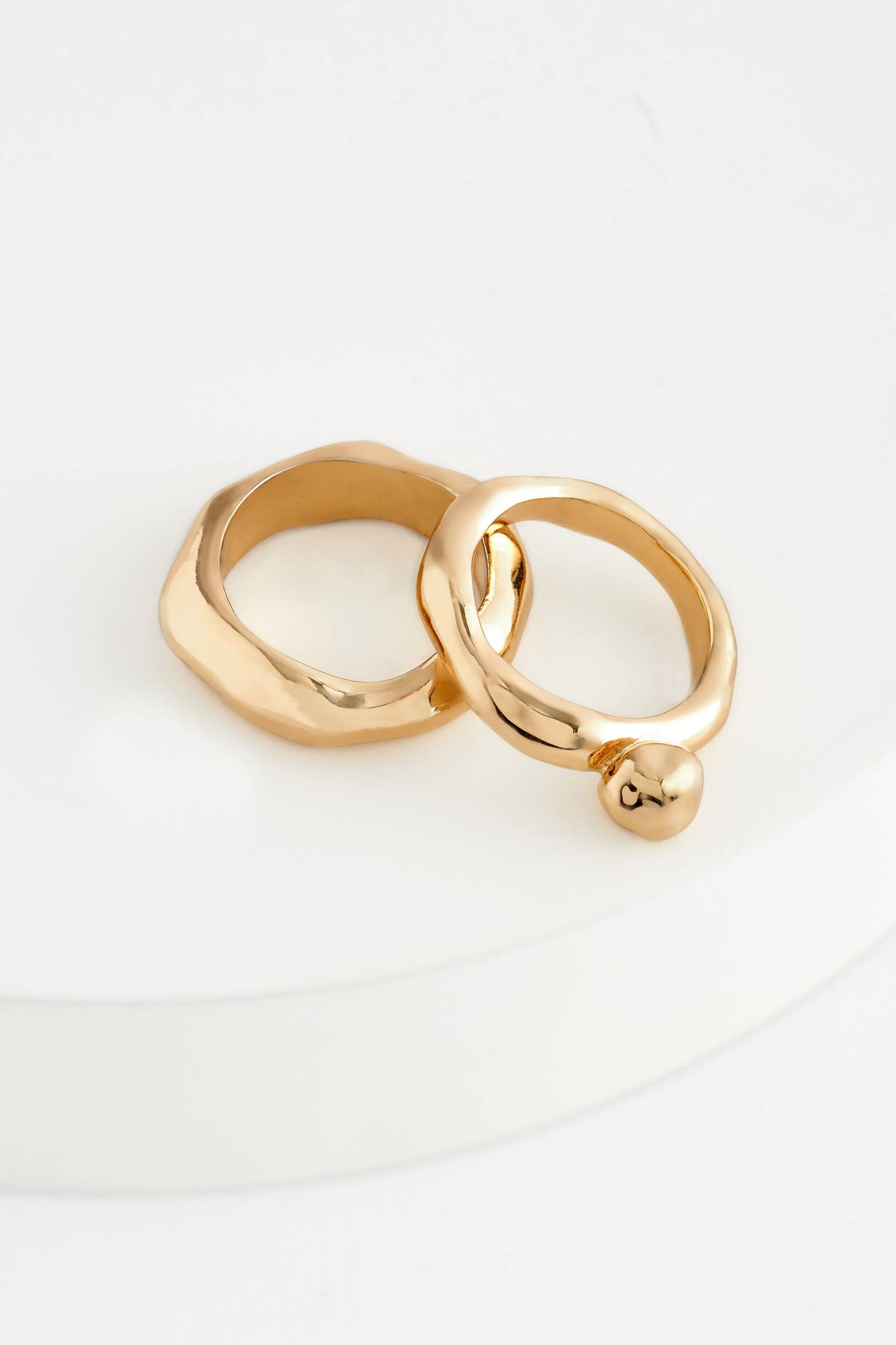 10 Carat Gold Plated N. Premium Chunky Ring Pack Made With Recycled Brass - Image 4 of 4