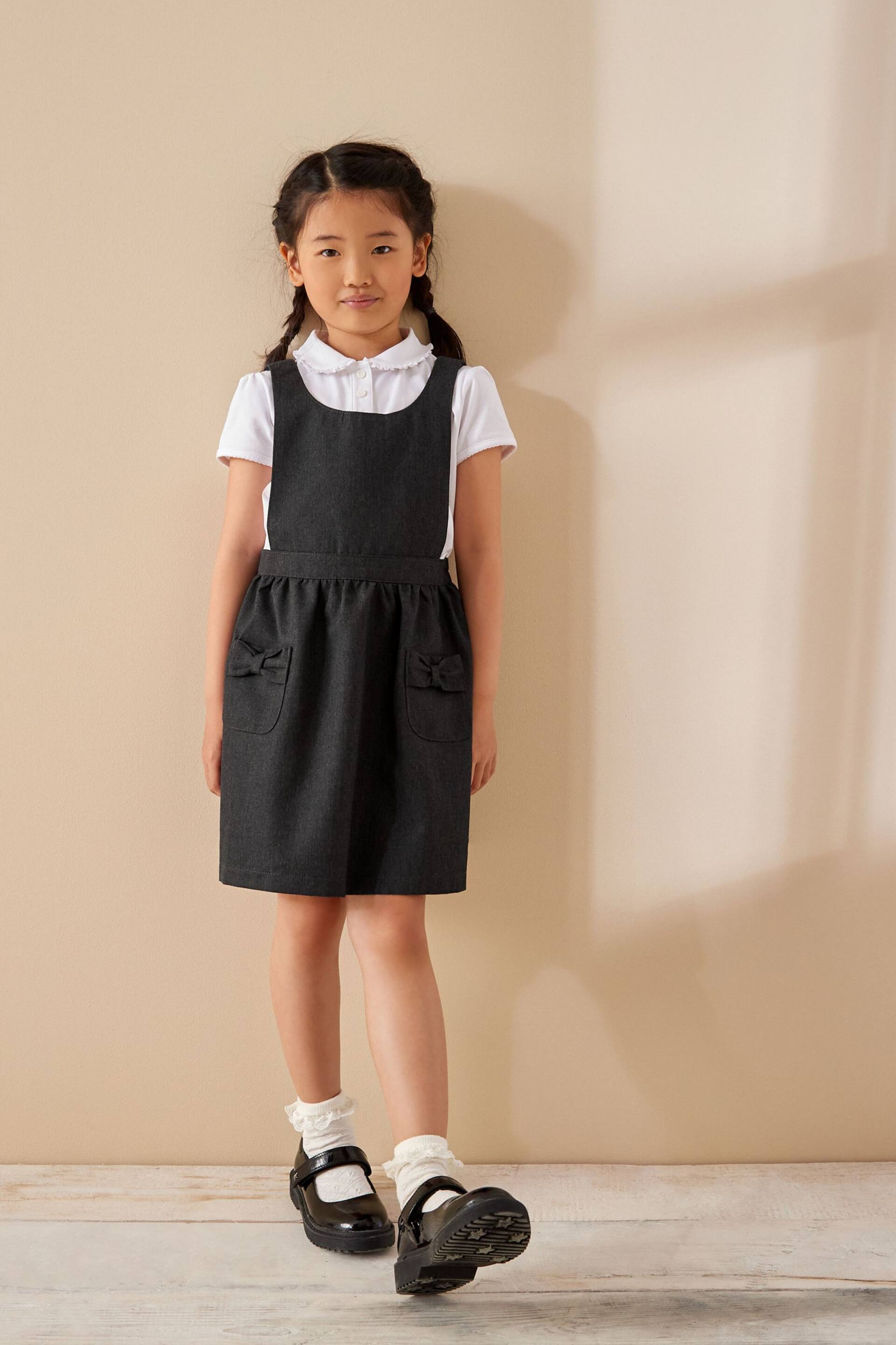 Grey Bow School Pinafore (3-14yrs) - Image 2 of 11