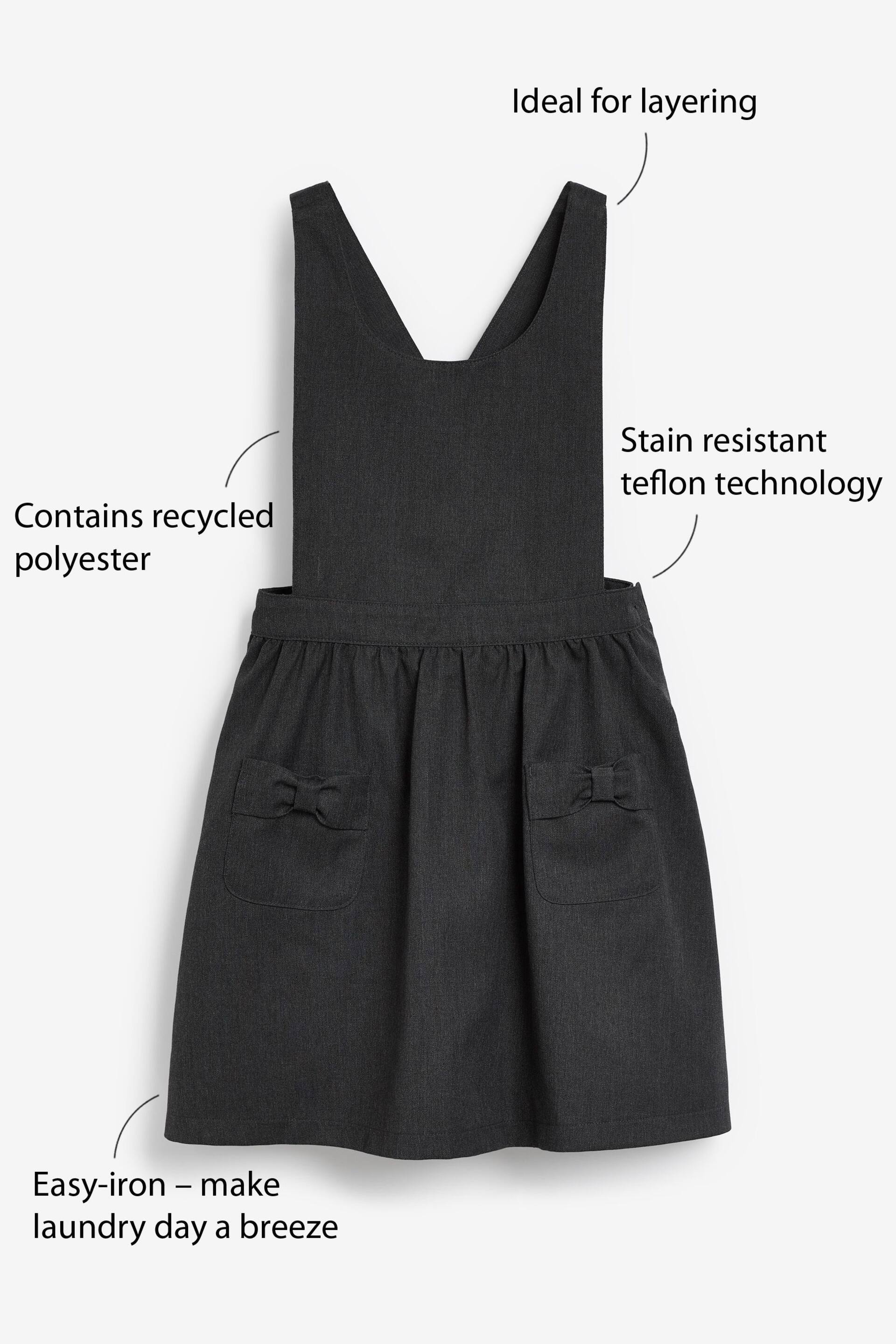 Grey Bow School Pinafore (3-14yrs) - Image 4 of 11