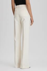 Reiss Cream Claude Petite High Rise Flared Trousers - Image 5 of 6