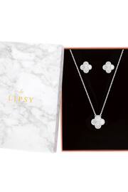 Lipsy Jewellery Silver Floral Clover Set - Gift Boxed - Image 1 of 4