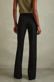 Reiss Black Claude High Rise Flared Trousers - Image 4 of 5