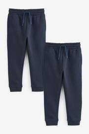 Navy Skinny Fit Cotton Rich 2 Pack Joggers (3-16yrs) - Image 1 of 2