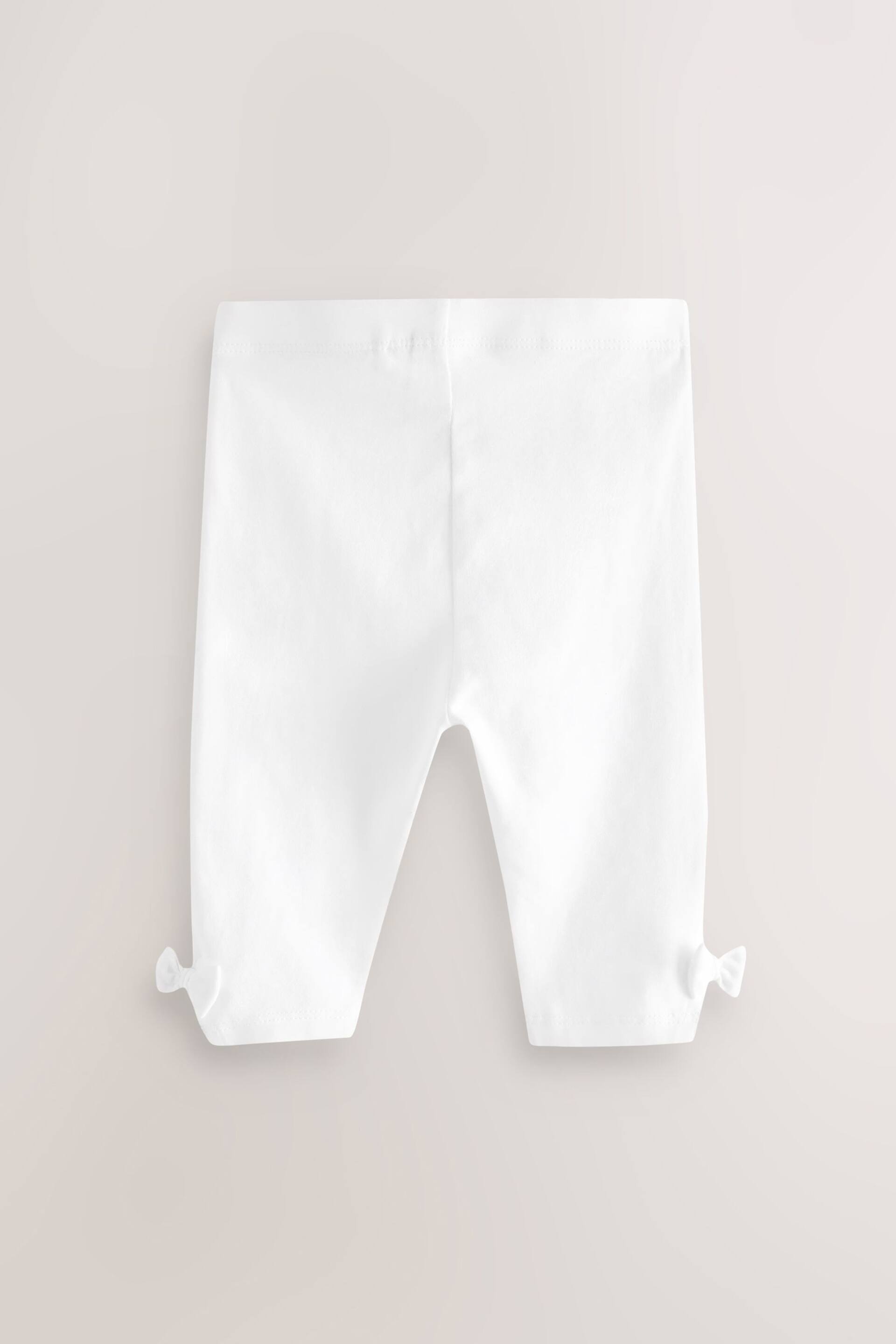 White Cropped Leggings (3mths-7yrs) - Image 3 of 4