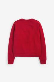 Red Cotton Rich Frill Pocket Jersey School Cardigan (3-16yrs) - Image 6 of 7