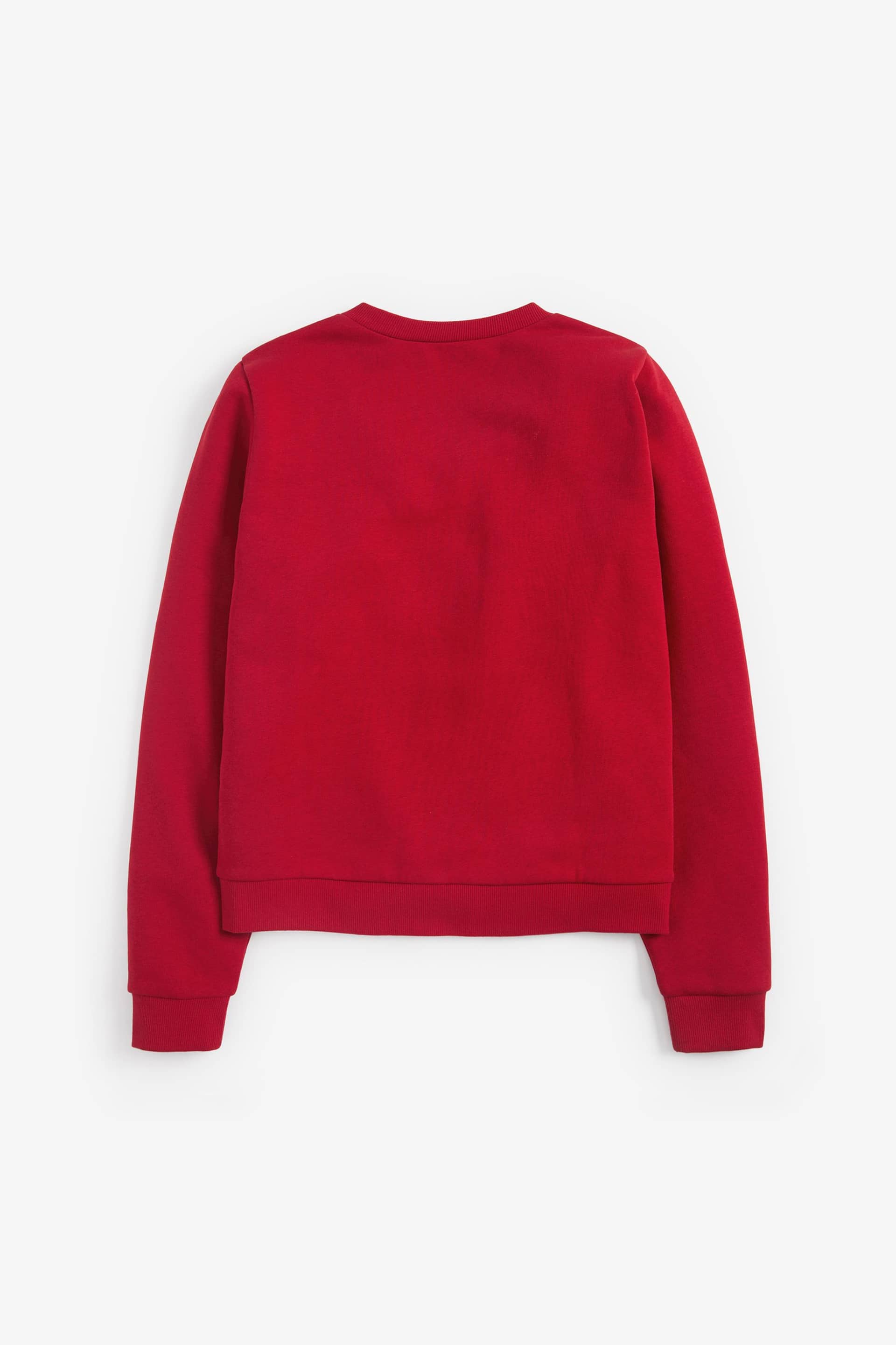 Red Cotton Rich Frill Pocket Jersey School Cardigan (3-16yrs) - Image 6 of 7