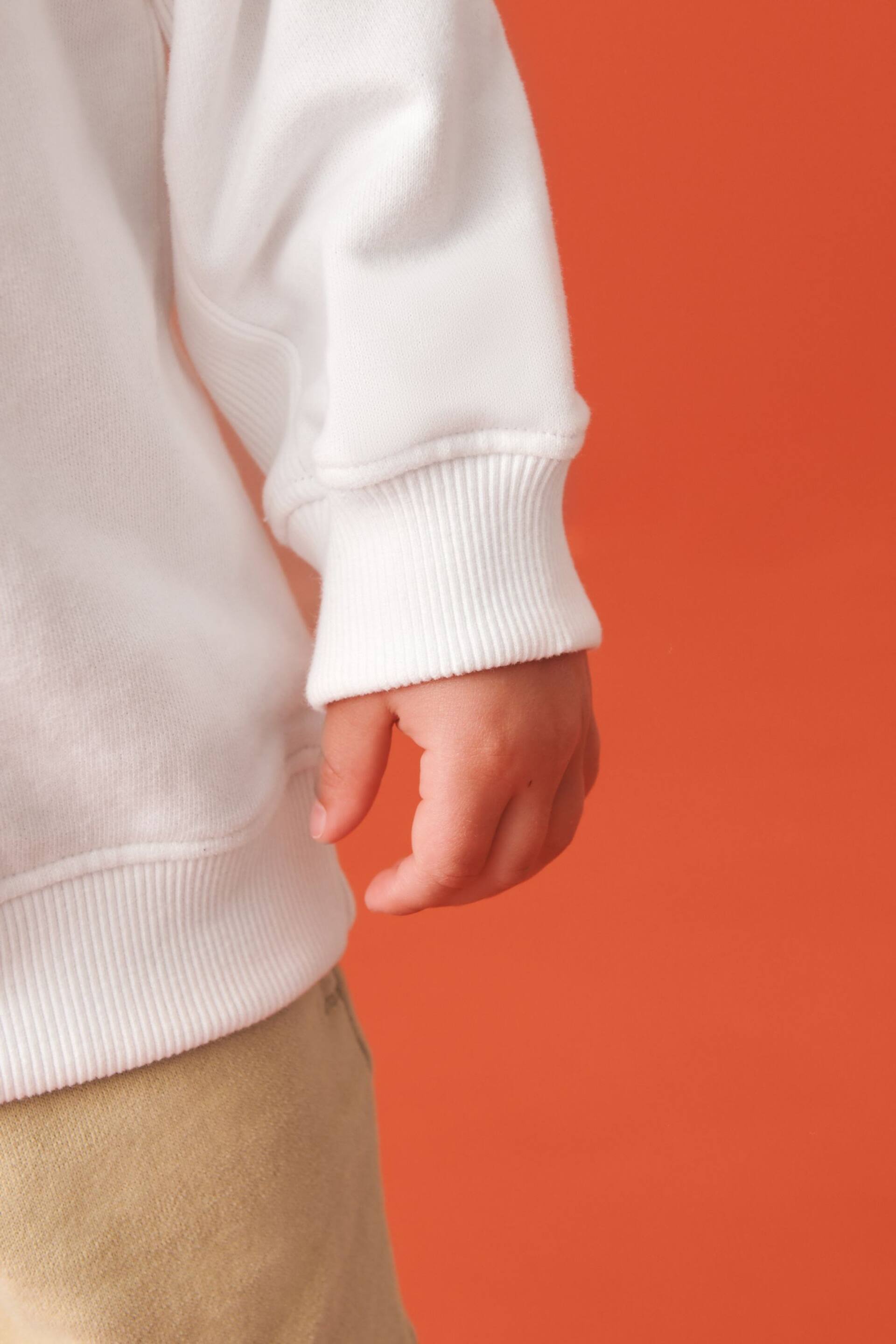 Ecru Off White Oversized Sweatshirt and Shorts Set (3mths-7yrs) - Image 6 of 9