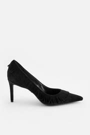 Black Forever Comfort Leather Fringe Court Shoes - Image 2 of 5