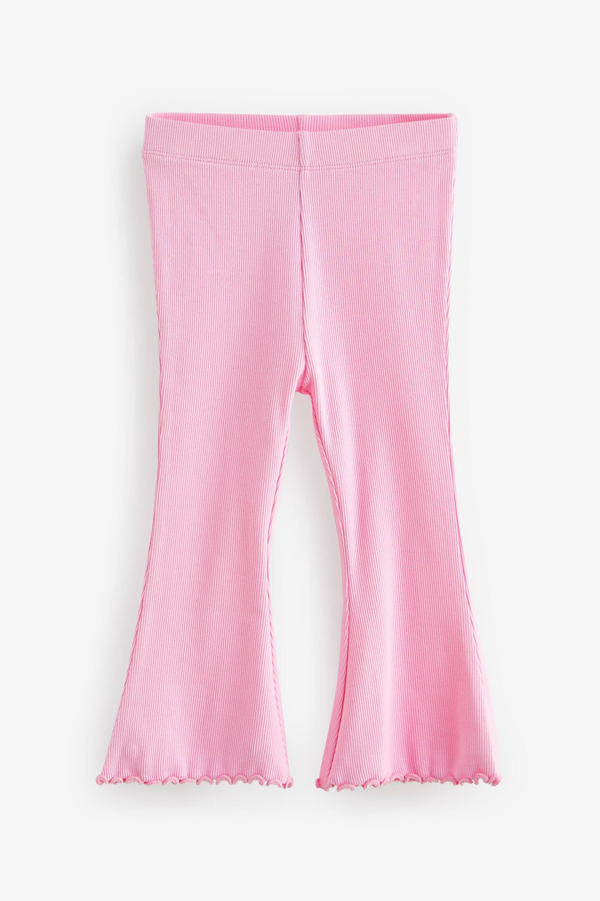 Bright Pink Flare Leggings (3mths-7yrs) - Image 5 of 7