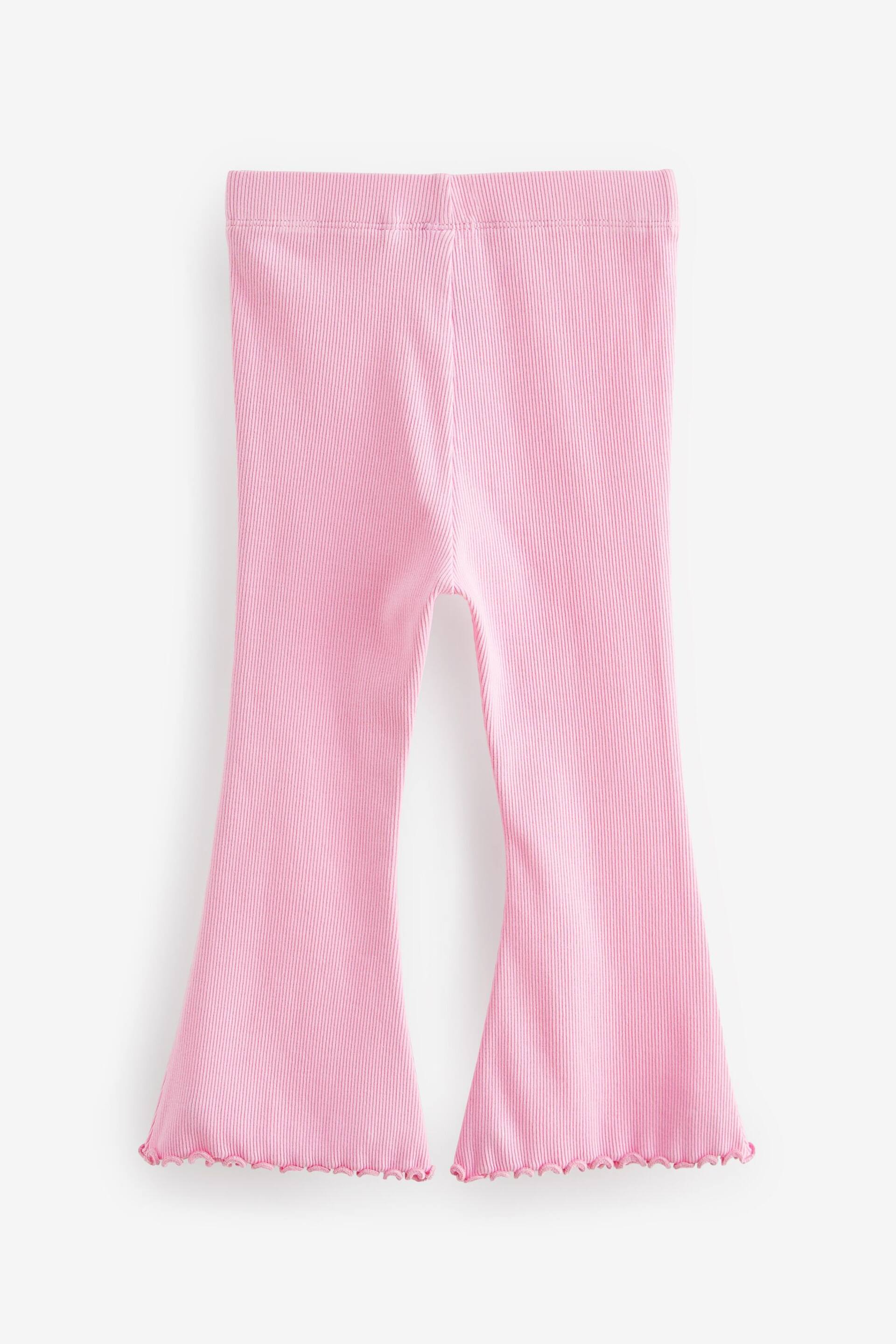 Bright Pink Flare Leggings (3mths-7yrs) - Image 6 of 7