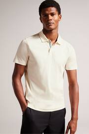 Ted Baker White Slim Zeiter Soft Touch Polo Shirt - Image 1 of 5