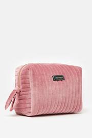 Joules Lillia Rose Pink Velvet Wash Bag - Image 4 of 6
