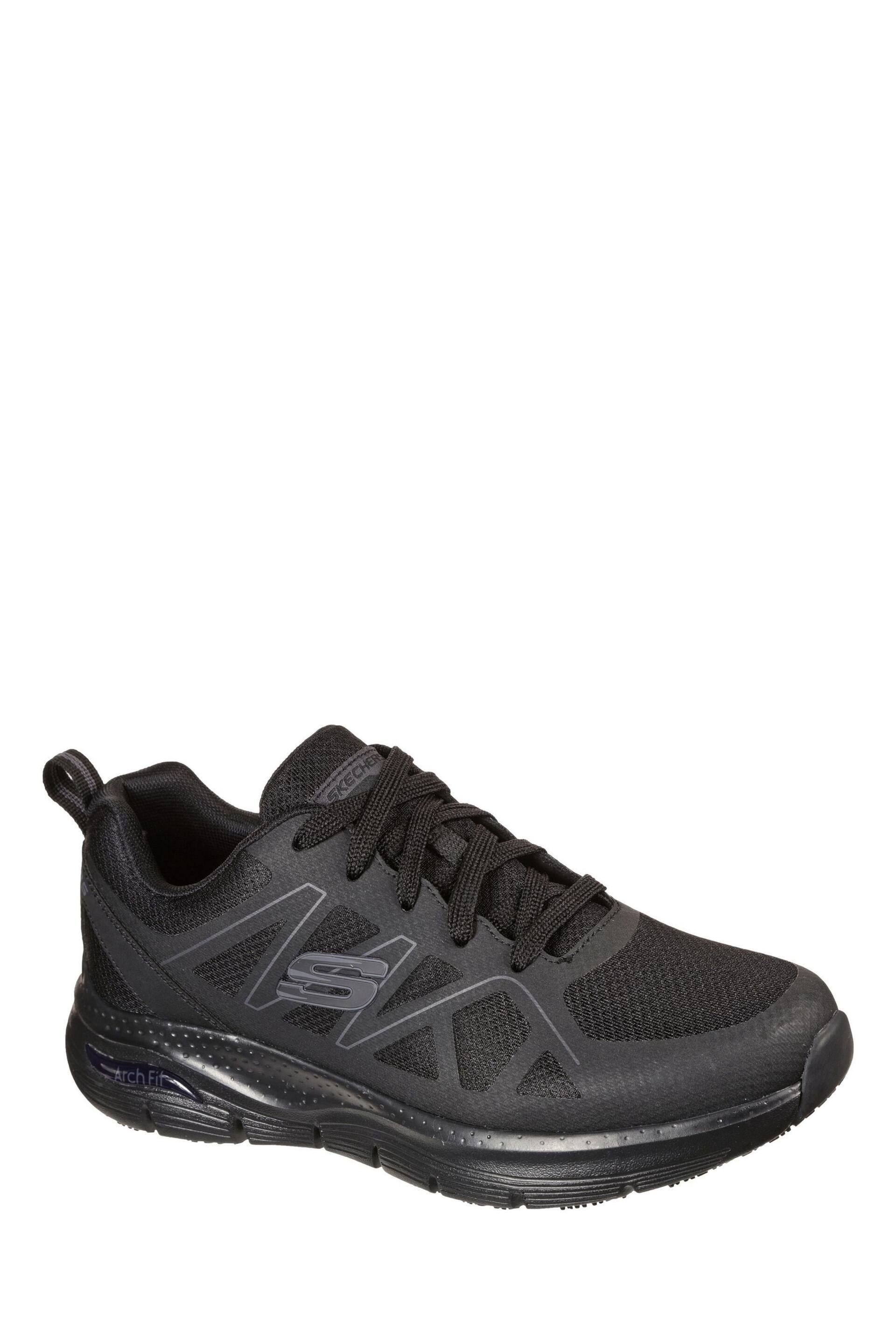 Skechers Black Arch Fit Axtell Slip Resistant Mens  Trainers - Image 3 of 5